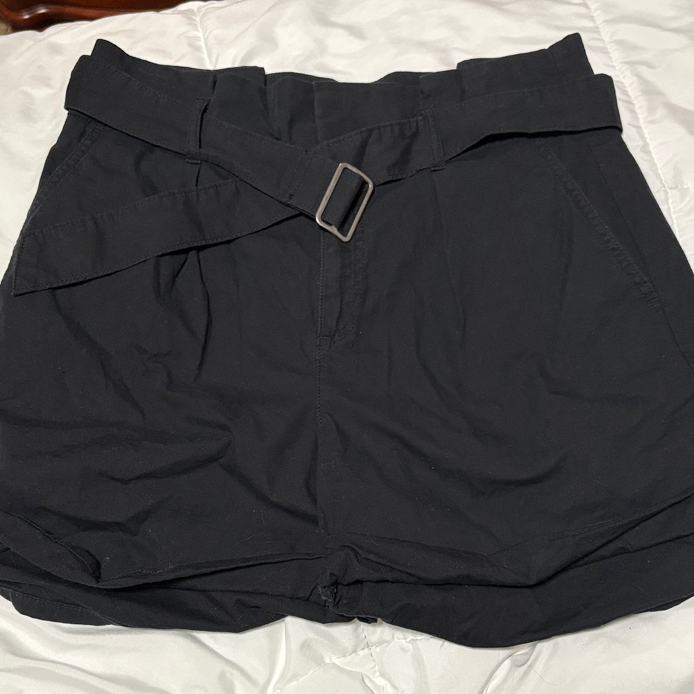 Banana Republic Black Shorts with Brass Details